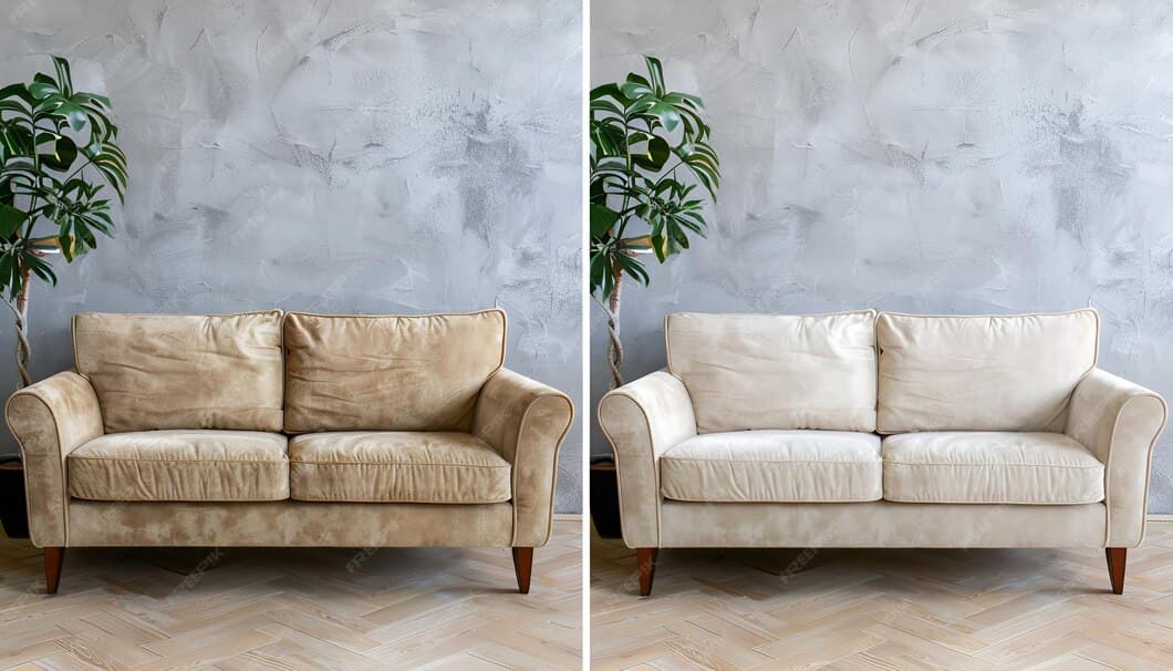 Before and after refurbishment furniture