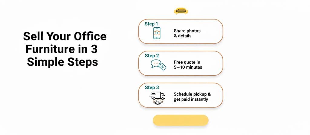 Rukun Al Arooba — 3-step process: send photos, get free quote fast, schedule pickup and receive instant payment