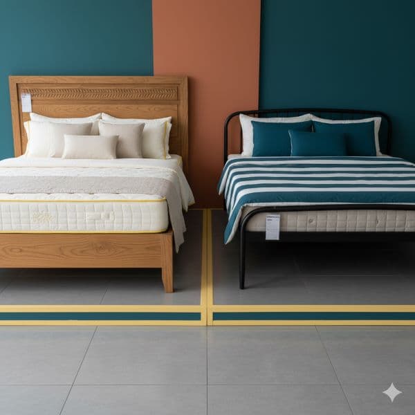 Used queen & double beds for sale — wooden & metal frames for master & guest rooms